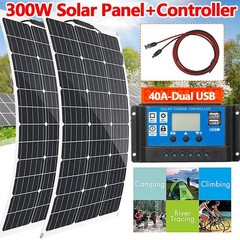 150W 300W Flexible Solar Panel Mono 12V Portable for Camping Home RV Boat Marine