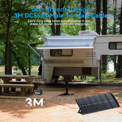 100W Portable Solar Panel Extremely Lightweight Compact Foldable with USB QC3.0,