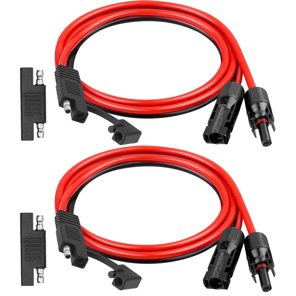 10AWG SAE to Solar Panel Connector Cable 3FT 2PCS, Heavy-Duty Tinned Copper, …