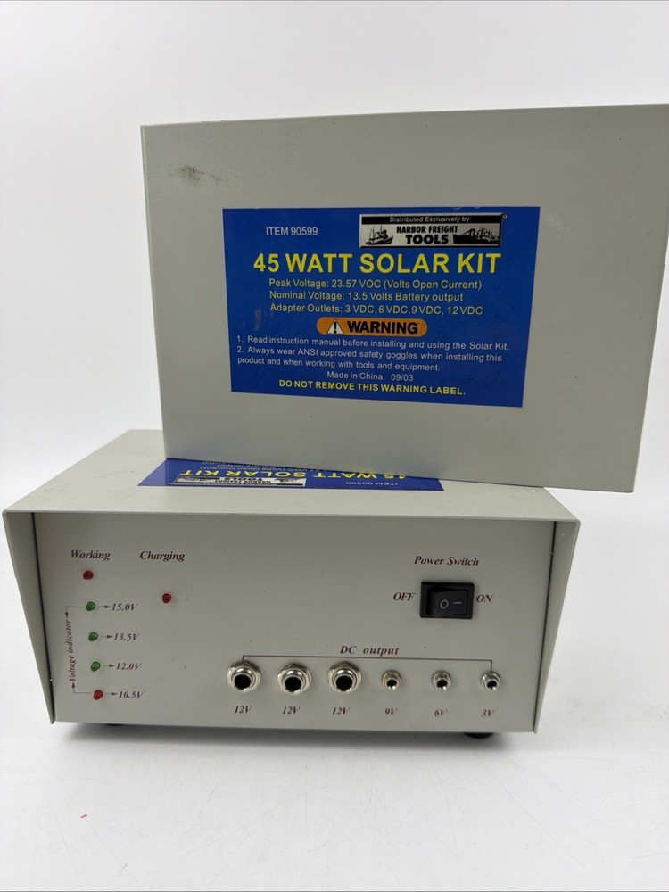 Lot of 2 Chicago Electric 45 Watts Harbor Freight Solar Panel Kit 90599 untested