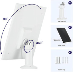 Solar Panel Charger for Bird Feeder Camera, Type-C Plug, 9.8Ft Long Cable, Water