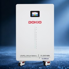 DOKIO 51.2V 314Ah LiFePO4 Lithium Battery Vertical Standing Home Solar Backup