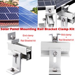Universal Solar Panel Roof Mounting Bracket Clamp Kit (for 1-4 Pcs Solar Panels)