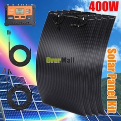 400W Flexible Solar Panel & Controller Mono RV Camping Battery Charge Boat 18V
