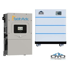 12KW Complete Offgrid Solar Kit – 15K Sol-Ark Inverter + 15.36KW OMO Stack Lithi