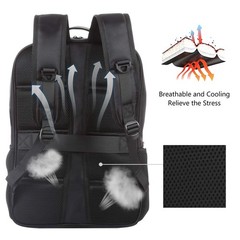 5V 14W Solar Panel Power Backpack Large capacity Laptop Bag with Handle USB C…