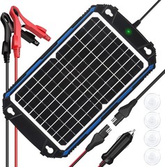 Waterproof 12W 12V Solar Battery Charger Maintainer MPPT Controller Car Boat RV