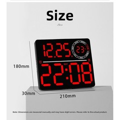 RGB Color Changing LED Wall Clock with Large Display Calendar for Living Room