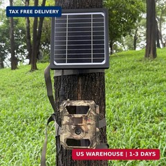 5W 12V Solar Panel for Trail Camera – Waterproof Solar Charger Kit with 5200mAh