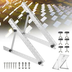 28″ Solar Panel RV Tilt Mount Brackets Ground Roof Flat Surface Adjustable Frame