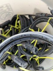 7 Feet 12 AWG Solar Panel Extension Cable PV Wire Solar Black Remanufactured