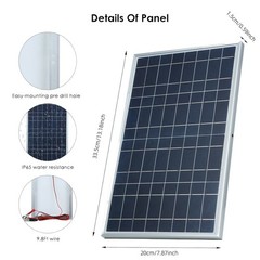 30W Solar Panel Trickle Charger 12V Solar Battery 100A W / Controller Maintainer