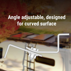 Newpowa Solar Panel Mounting Curved Z Bracket with Nuts and Bolts Supporting
