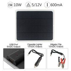 Solar Panel Kit Trickle 10W Charger Battery Controller Maintainer Boat RV Car US