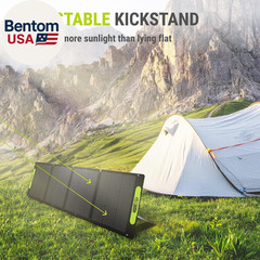 200W Portable Solar Panel Kit with Adjustable Kickstand Case,200Watt 12Volt Fold