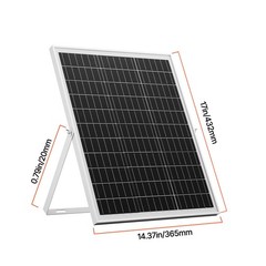 25W 12V Solar Panel Battery Charger with MPPT Controller, IP67 Waterproof for