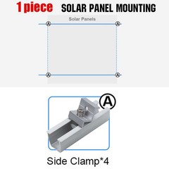 Solar Panel Mounting Fixing Kit Rail Brackets End/Mid Clamp Universal 30/35mm
