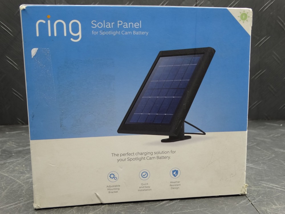 Ring Solar Panel for Spotlight Cam Battery and Stick Up Cam, Black