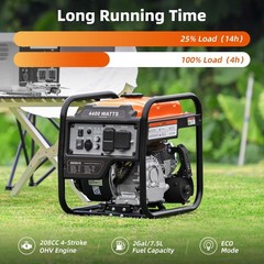 Estacion De Energia De Gasolina 4400w Portatil Para Acampar Casa Hogar En Oferta
