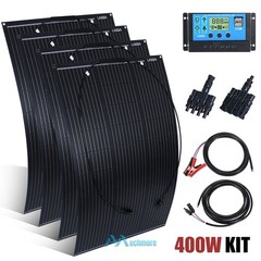 5000W Inverter & 400W 200W Flexible Solar Panel Kit RV Boat Camper Backup Power