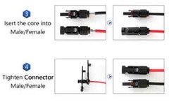 PV Connector 1000V Panel Mount Coupler IP67 for Solar Inverter System Use Tools
