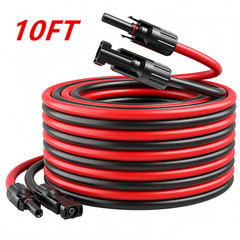 1Pair of Solar Extension Cable with Connectors Solar Panel Adaptor 10AWG 10/20ft