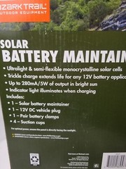 New Ozark Trail 12-Volt/ 5 Watt Solar Battery Maintainer Trickle Charger