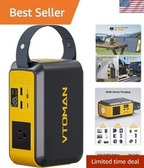 Compact Jump 100 Power Station: 200W AC Outlet, 65W USB-C, Durable & Lightweight