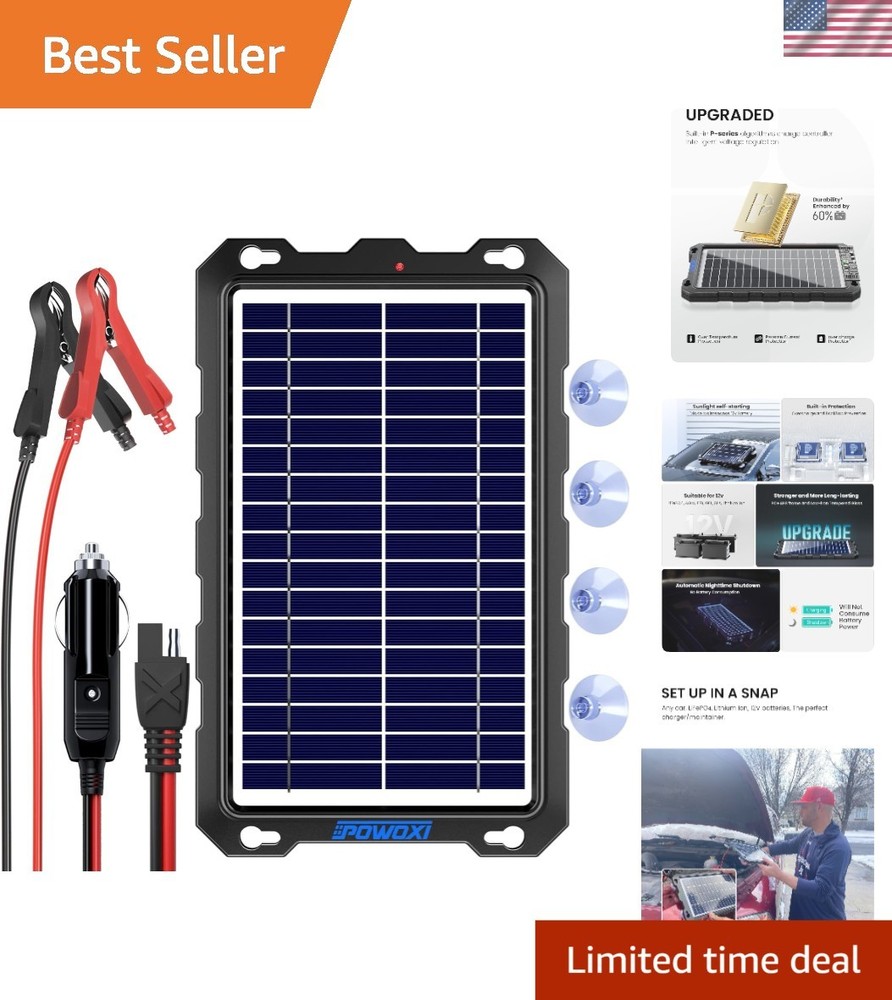 Efficient 7.5W Portable Solar Charger – Ultimate Battery Maintenance Solution