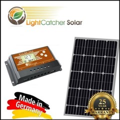 100 Watt Mono Solar Panel Kit with Charge Controller 100W 12V RV Off Grid German