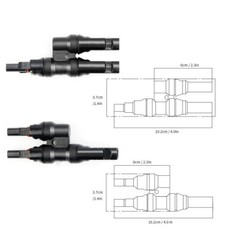 ALLPOWERS Branch Connectors Solar Panels Connectors for Parallel Connection