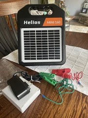 NOB Helios Mini160 Solar Powered Energizer, 10 Mile Solar Electric Fence Charger