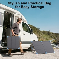 110W Portable Solar Panel Bifacial for EcoFlow Bluetti Anker Power Station 1000W