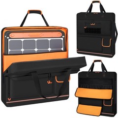 Wigojoy Solar Panel Storage Bag with Orange Lining, Deepened Opening, Zipper …