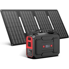 100W Portable Power Station Solar Generator & 40W Solar Panel for Camping Trip