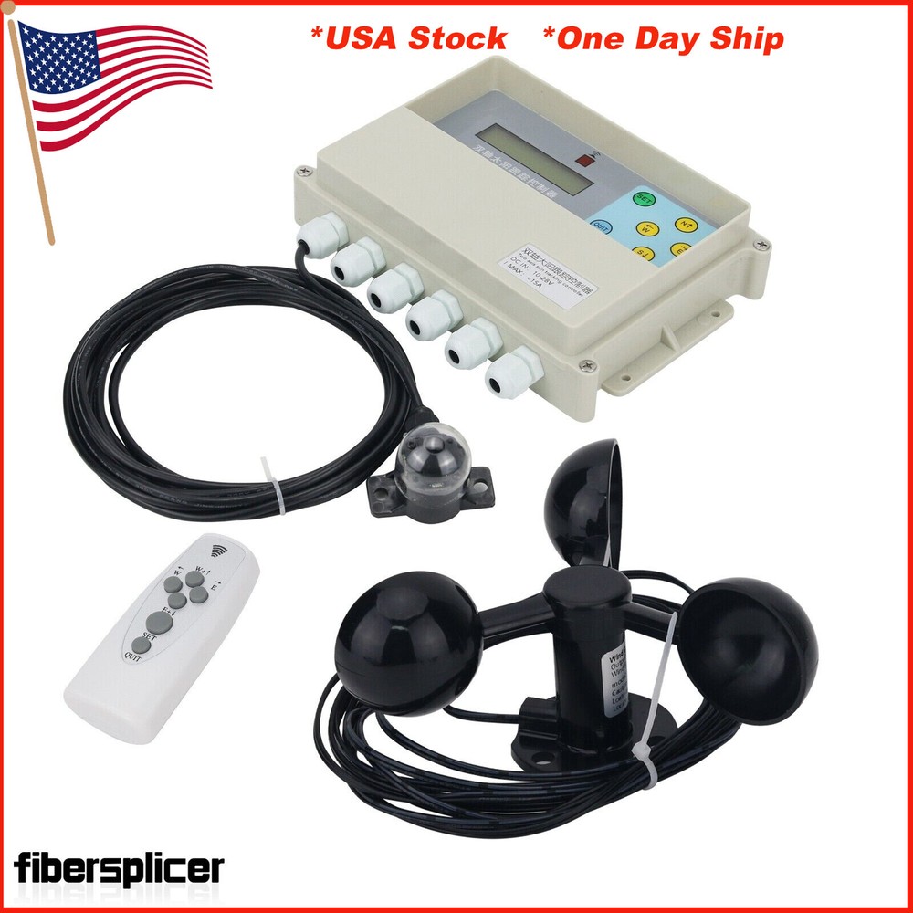 Dual Axis Solar Tracker Controller Automatic+Remote Control Wind Speed Sensor