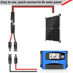 MOOKEERF Solar Panel to SAE Adapter Cable – 20FT 10AWG Solar Extension Cable for