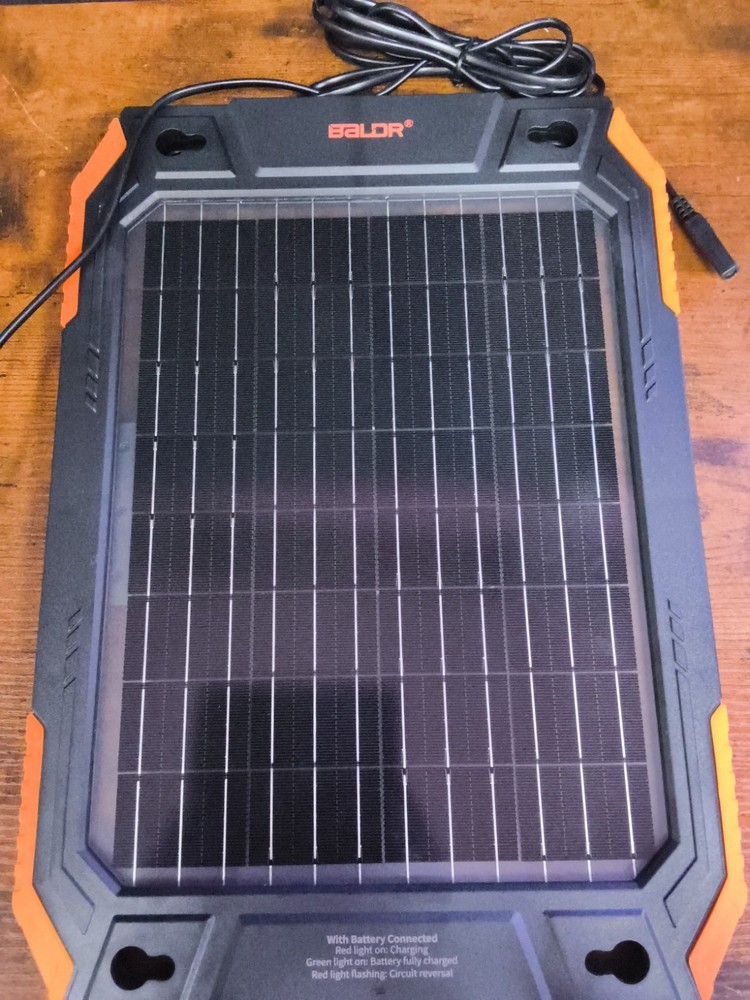 £BALDR 12V 13W Solar Car Battery Charger, MPPT Technology, IP67 Waterproof (B3)