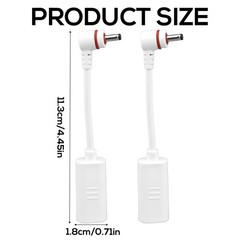 USB-C to Barrel Plug Adapter (2-Pack) for Solar Panels and Outdoor Devices