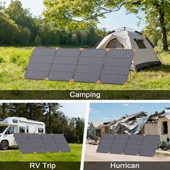 MHPOWOS 400W Solar Panel Bifacial IP68 Waterproof Camping Outdoor Solar Kit