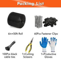 6inx50/100/120 FT Solar Panel Bird Guard Critter Guard Roll Kit 100pcs Fasteners