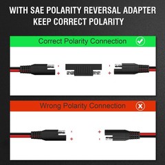 12FT 16AWG SAE Extension Cable – Heavy Duty Connector for Automotive Use
