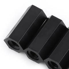 100Pcs Black M3x12mm Female Hex Threaded Spacer Standoff