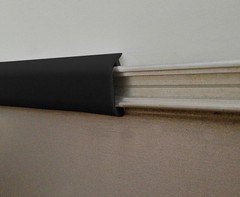 Black RV Marine Camper Vinyl 3/4″ x 25′ Trim Molding Flexible Screw Cap Cover…