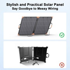MHPOWOS 100W 200W Portable Solar Panel Bifacial for Jackery Explorer 1000 v2