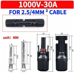 10/20/50/100/200 Pairs Male Female Solar Cable Connectors for DIY Solar Panel