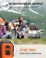 Portable Solar Powered Generator 300W Rated, with Solar Panels 40W Included, 220