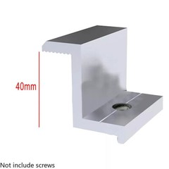 10Pcs Solar Panel End Clamps Solar Panel Z Bracket Aluminium Mounting