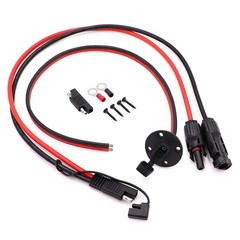 2ft/60cm Solar Conector to SAE Adapter 10AWG Cable + 2ft/60cm 10 AWG Solar We…