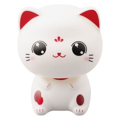 Solar Powered Cute Cat Figurine with Waving Paw Auspicious Home Decoration